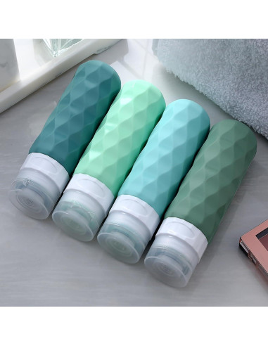 Botellas de Viaje Gemice 90ml A prueba de Fugas Set de 4