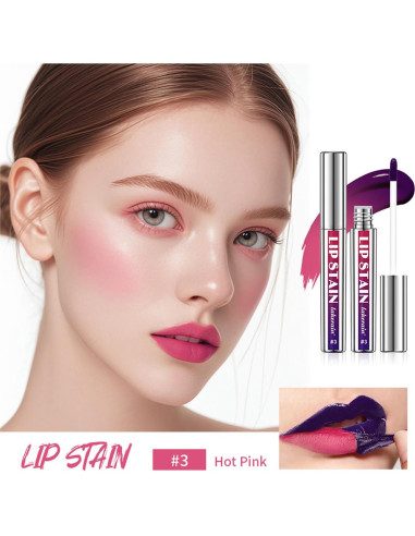 Set de lápiz labial 3PCS Pakivs Peel Off, mate y duradero