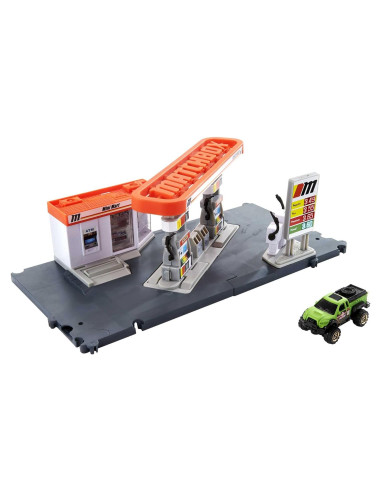 Juego de Estación de Combustible Matchbox 1:64 con Camión