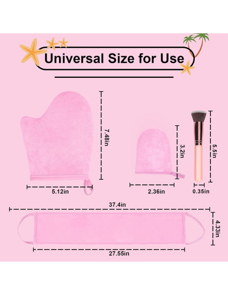 Kit de Aplicador de Autobronceador FIRSTPELLA 4 Piezas Rosa Kit de Aplicador de Autobronceador FIRSTPELLA 4 Piezas Rosa