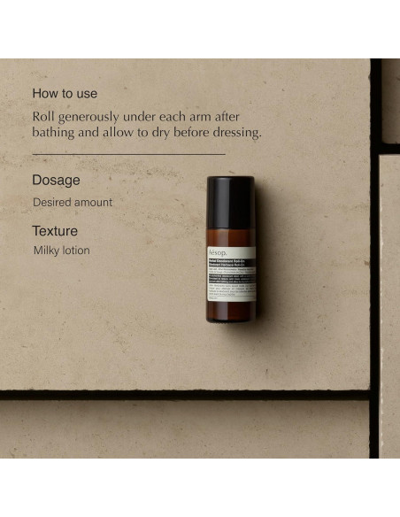 Desodorante Herbal Roll-On Aesop 50ml Libre de Alcohol y Aluminio Desodorante Herbal Roll-On Aesop 50ml Libre de Alcohol y Aluminio