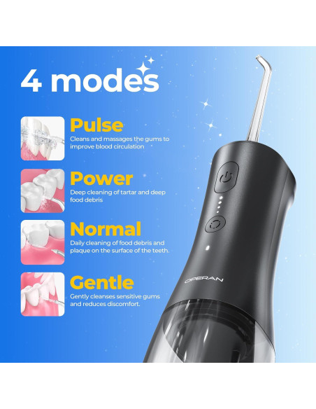 Irrigador Dental Portátil Operan OR869 300ML 4 Modos IPX7 Irrigador Dental Portátil Operan OR869 300ML 4 Modos IPX7