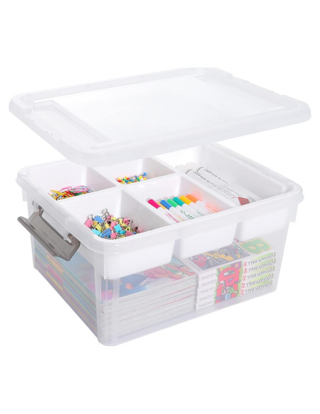 Caja de Almacenamiento Plástica Citylife 17L con Bandeja Extraíble Caja de Almacenamiento Plástica Citylife 17L con Bandeja Extraíble