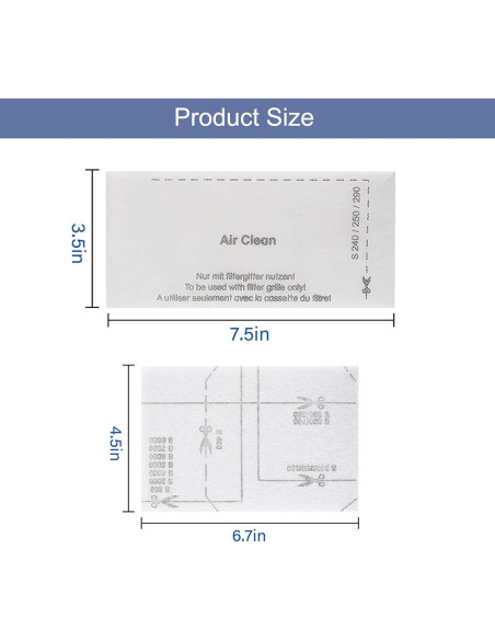Paquete de 12 Filtros AirClean Gleway para Aspiradoras Miele Paquete de 12 Filtros AirClean Gleway para Aspiradoras Miele