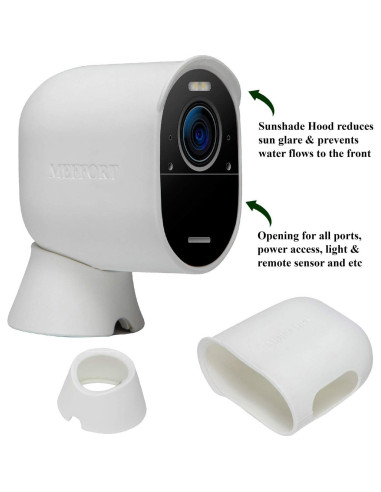 Funda de Silicona Meffort Inc para Cámaras Arlo - 3 Paquete Blanco