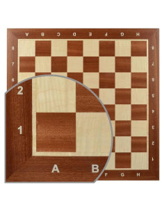 Tablero de Ajedrez de Madera Incrustado Muba 54x54 cm