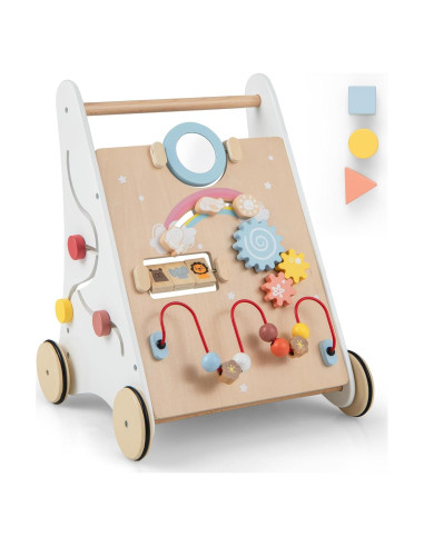 Caminador de Madera BABY JOY 7 en 1 para Bebés, Juguete Educativo