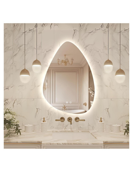 Espejo de Baño LED Irregular Niccy 71.1x50.8cm Anti-vaho Espejo de Baño LED Irregular Niccy 71.1x50.8cm Anti-vaho