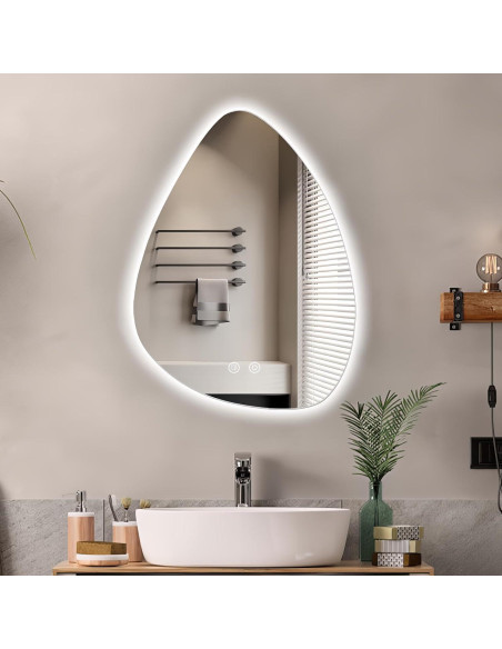 Espejo de Baño LED Irregular Niccy 71.1x50.8cm Anti-vaho Espejo de Baño LED Irregular Niccy 71.1x50.8cm Anti-vaho