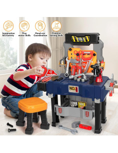 Banco de herramientas para niños Shantou 75 piezas con taladro 2
