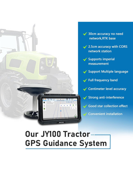 Sistema de Guía GPS para Tractores SMAJAYU JY100 10" Precisión Sistema de Guía GPS para Tractores SMAJAYU JY100 10" Precisión