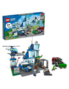 Estación de Policía LEGO City 60316 con Furgoneta y Helicóptero