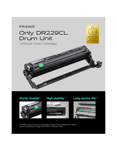 Unidad de Tambor DR229CL iNKPAD para Brother - Paquete de 4