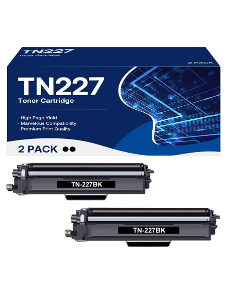 Cartucho de tóner compatible WEAREC TN227 Negro 2-Pack Cartucho de tóner compatible WEAREC TN227 Negro 2-Pack