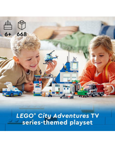 Estación de Policía LEGO City 60316 con Furgoneta y Helicóptero 2