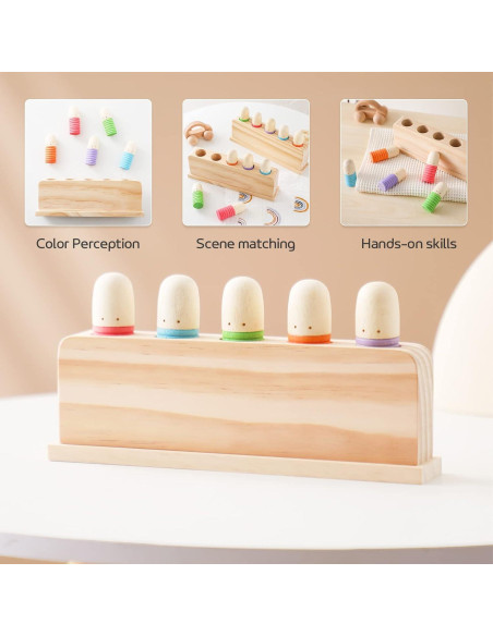Títeres Pop Up de Madera Montessori Etucdose - Juguetes Educativos Títeres Pop Up de Madera Montessori Etucdose - Juguetes Educativos