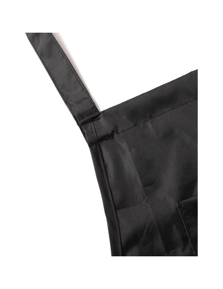Delantal de Chef y Servicio Negro con Bolsillos - Unisex 62x84cm Delantal de Chef y Servicio Negro con Bolsillos - Unisex 62x84cm