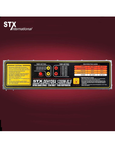 Deshidratador STX Dehydra 1200W | Acero Inoxidable | 10 Bandejas