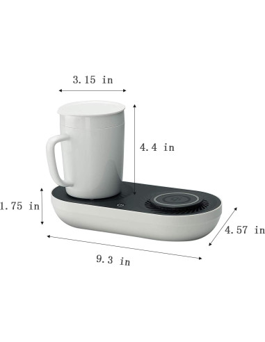 Calentador de Tazas PALTIER PT-502 3 en 1 Carga Inalámbrica