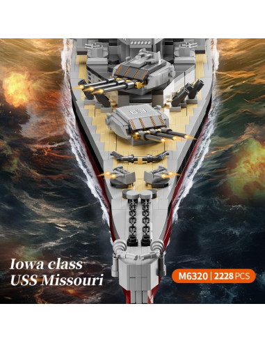 MISINI M6320 Kit Barco Acorazado USS Missouri 2228 Piezas