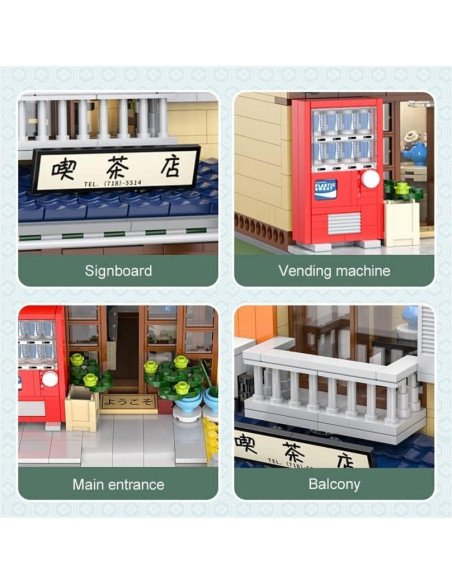 MISINI C66010W Casa de Té Japonesa 1200 Piezas con LED MISINI C66010W Casa de Té Japonesa 1200 Piezas con LED