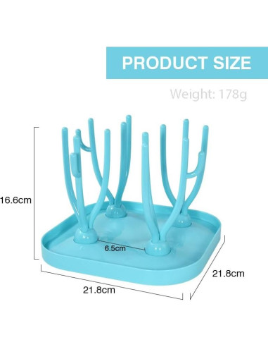 Soporte de Secado AGH para 12 Mini Vasos Verde Plegable
