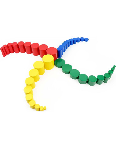Cilindros Sin Perilla Montessori Hidoggy - Juego de 4 para Niños 3+