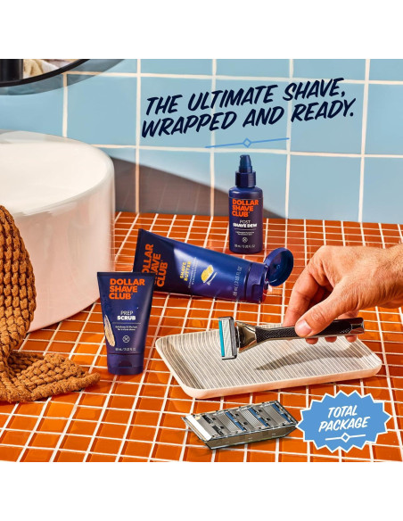 Set de Afeitado Premium Dollar Shave Club | 4 Recargas, Mango Metal Pesado, Exfoliante y Mantequilla Set de Afeitado Premium Dollar Shave Club | 4 Recargas, Mango Metal Pesado, Exfoliante y Mantequilla