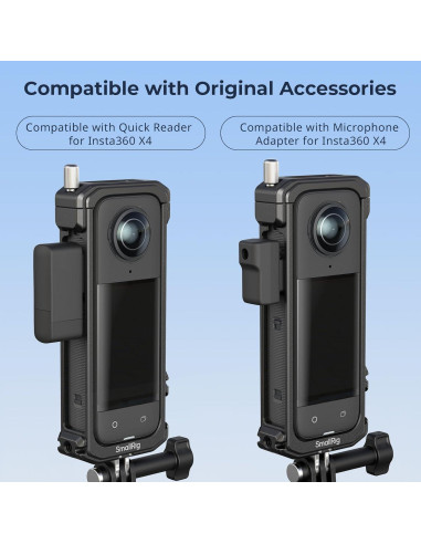 Cage SmallRig 4278 para Insta360 X4 - Aluminio, Antirayaduras