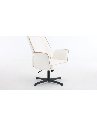 Silla de Oficina VINGLI Terciopelo Blanco Acolchada 360