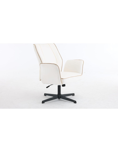 Silla de Oficina VINGLI Terciopelo Blanco Acolchada 360 Silla de Oficina VINGLI Terciopelo Blanco Acolchada 360