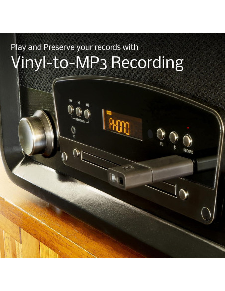Sistema Estéreo 7-en-1 Electrohome RR75 Vinilo Bluetooth Sistema Estéreo 7-en-1 Electrohome RR75 Vinilo Bluetooth