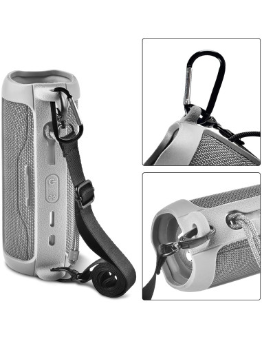 Funda de Silicona para Altavoz Bluetooth JBL Flip 6 - Gris