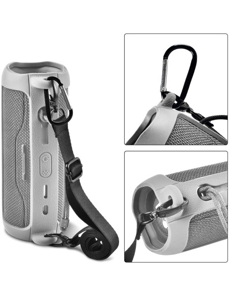 Funda de Silicona para Altavoz Bluetooth JBL Flip 6 - Gris Funda de Silicona para Altavoz Bluetooth JBL Flip 6 - Gris