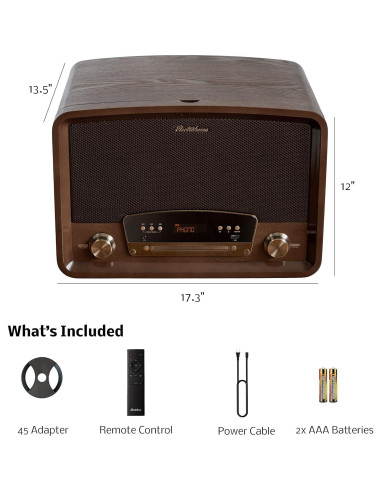 Sistema Estéreo 7-en-1 Electrohome RR75 Vinilo Bluetooth