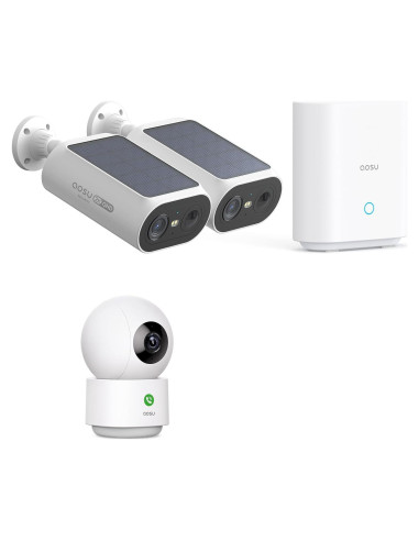 Cámara de Seguridad Solar AOSU 2K Inalámbrica para Exterior