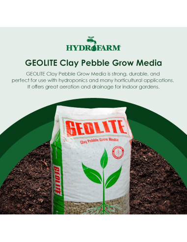 GEOLITE GMGC45L Grava de Arcilla 45L para Hidroponía