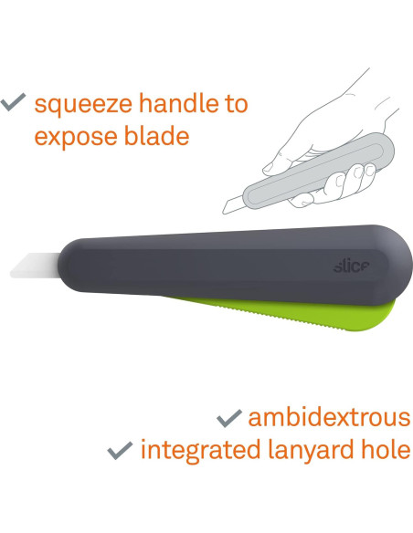 Cuchillo Utilitario Automático Retráctil Slice 10563 Cerámica Cuchillo Utilitario Automático Retráctil Slice 10563 Cerámica