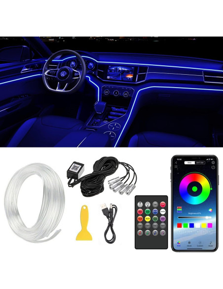 Luces de tira LED interior TEKSHINNY RGB 5 en 1 599.64 cm Luces de tira LED interior TEKSHINNY RGB 5 en 1 599.64 cm