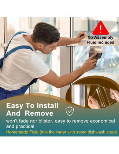 Película de Seguridad para Ventanas NIDOJP 4mil Transparente 43.2x198.1cm