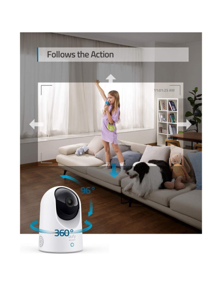 Cámara de Seguridad Interior eufy 2K Pan y Tilt - Kit 2 Unidades Cámara de Seguridad Interior eufy 2K Pan y Tilt - Kit 2 Unidades