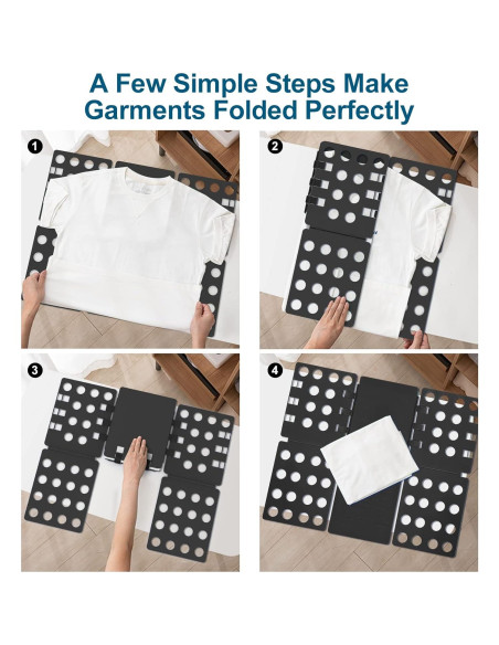 Tabla de Plegado de Ropa Geniusidea - Plegable, Negro, PP Tabla de Plegado de Ropa Geniusidea - Plegable, Negro, PP