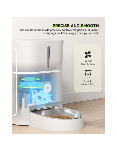 Dispensador Automático de Comida para Gatos APETDOLA 3L Wi-Fi Dispensador Automático de Comida para Gatos APETDOLA 3L Wi-Fi