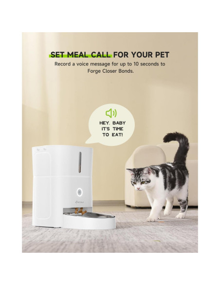 Dispensador Automático de Comida para Gatos APETDOLA 3L Wi-Fi Dispensador Automático de Comida para Gatos APETDOLA 3L Wi-Fi