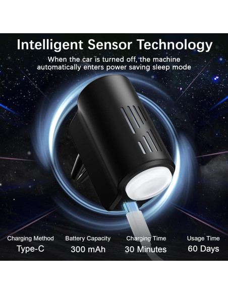 Difusor de Aromatizante para Carro TIQTGD Negro con 6 Aceites Difusor de Aromatizante para Carro TIQTGD Negro con 6 Aceites