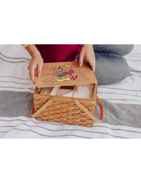 Cesta de Picnic Personal Poppy Disney Mickey Minnie Beige Cesta de Picnic Personal Poppy Disney Mickey Minnie Beige