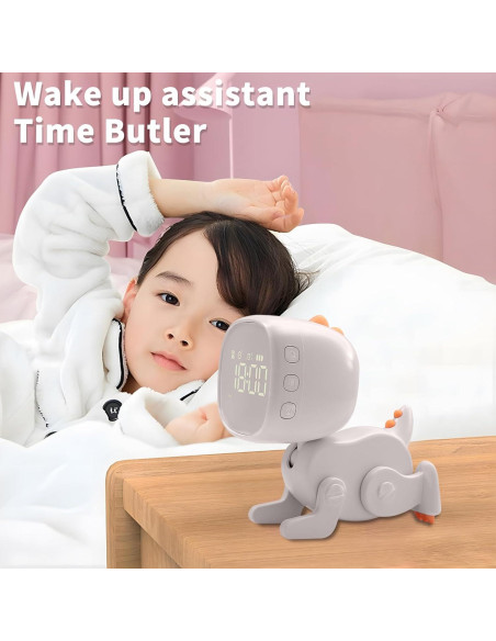 Reloj Despertador Dinosaurio WATSAVPUP LED Infantil Beige Reloj Despertador Dinosaurio WATSAVPUP LED Infantil Beige