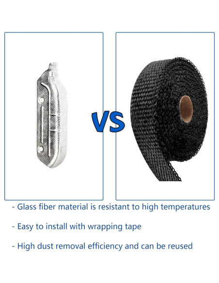 Envoltura de Escape de Fibra de Vidrio Salior 5m Negro Envoltura de Escape de Fibra de Vidrio Salior 5m Negro