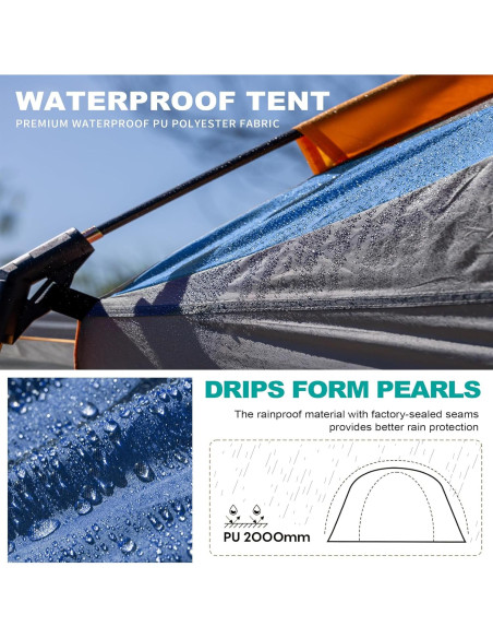 Carpa SUV UNIHIMAL para Camping 8 Personas Impermeable 2.44m Carpa SUV UNIHIMAL para Camping 8 Personas Impermeable 2.44m