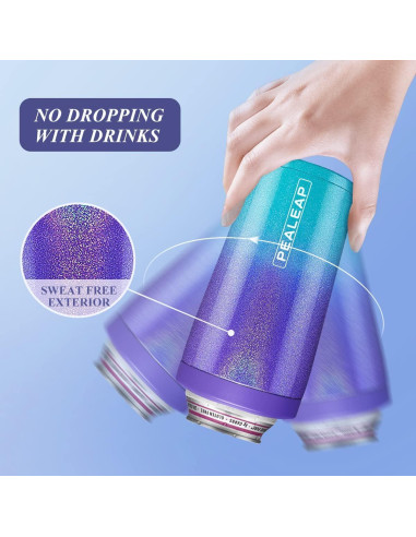 Enfriador de Latas Aislado PEALEAP 4 en 1 Acero Inoxidable 12 OZ